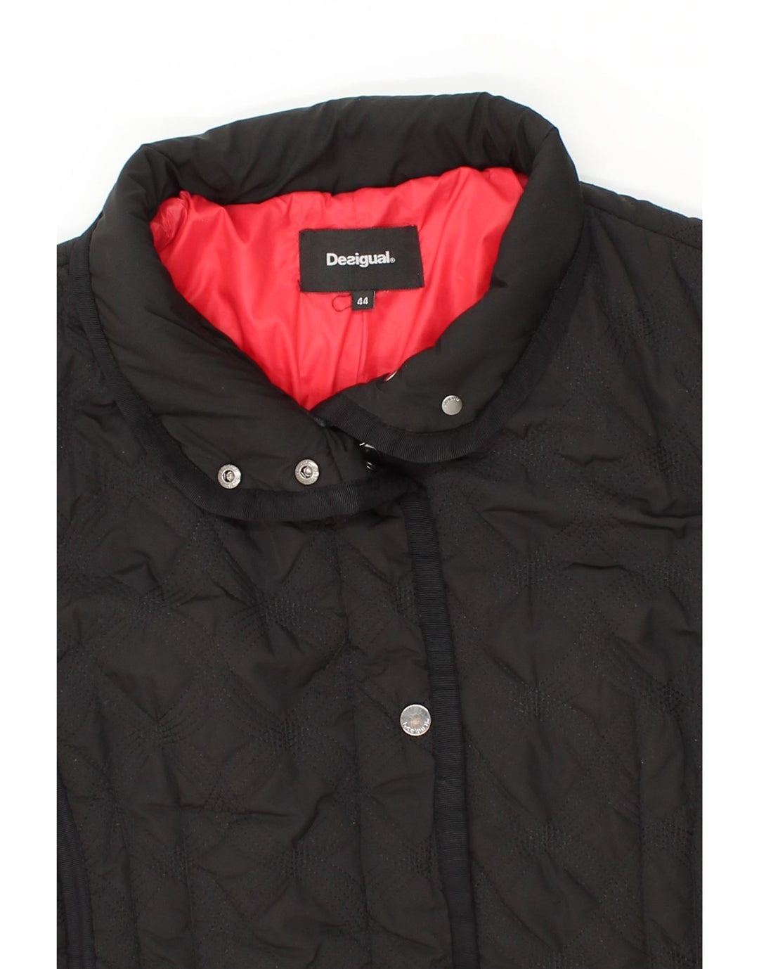 DESIGUAL Womens Padded Coat EU 44 XL Black Polyester Vintage Desigual and Second-Hand Desigual from Messina Hembry 
