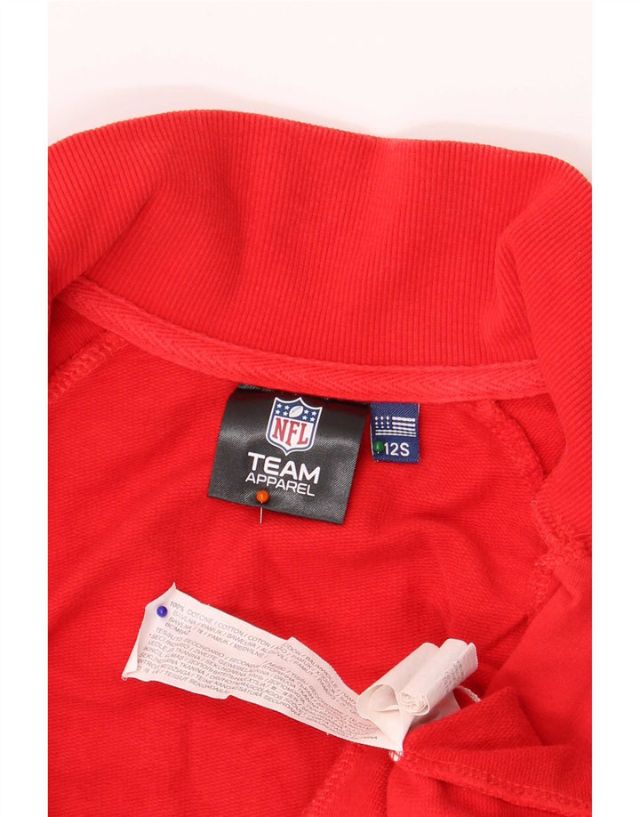 Chłopięca bluza dresowa z grafiką NFL, 11-12 lat, bawełniana w czerwone paski