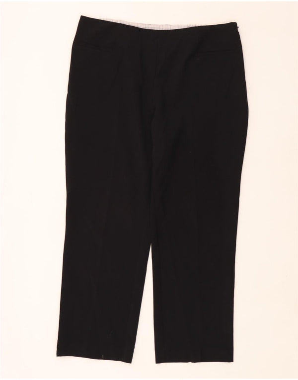 Marks & Spencer Damskie proste spodnie codzienne UK 16 duże W36 L28 czarne