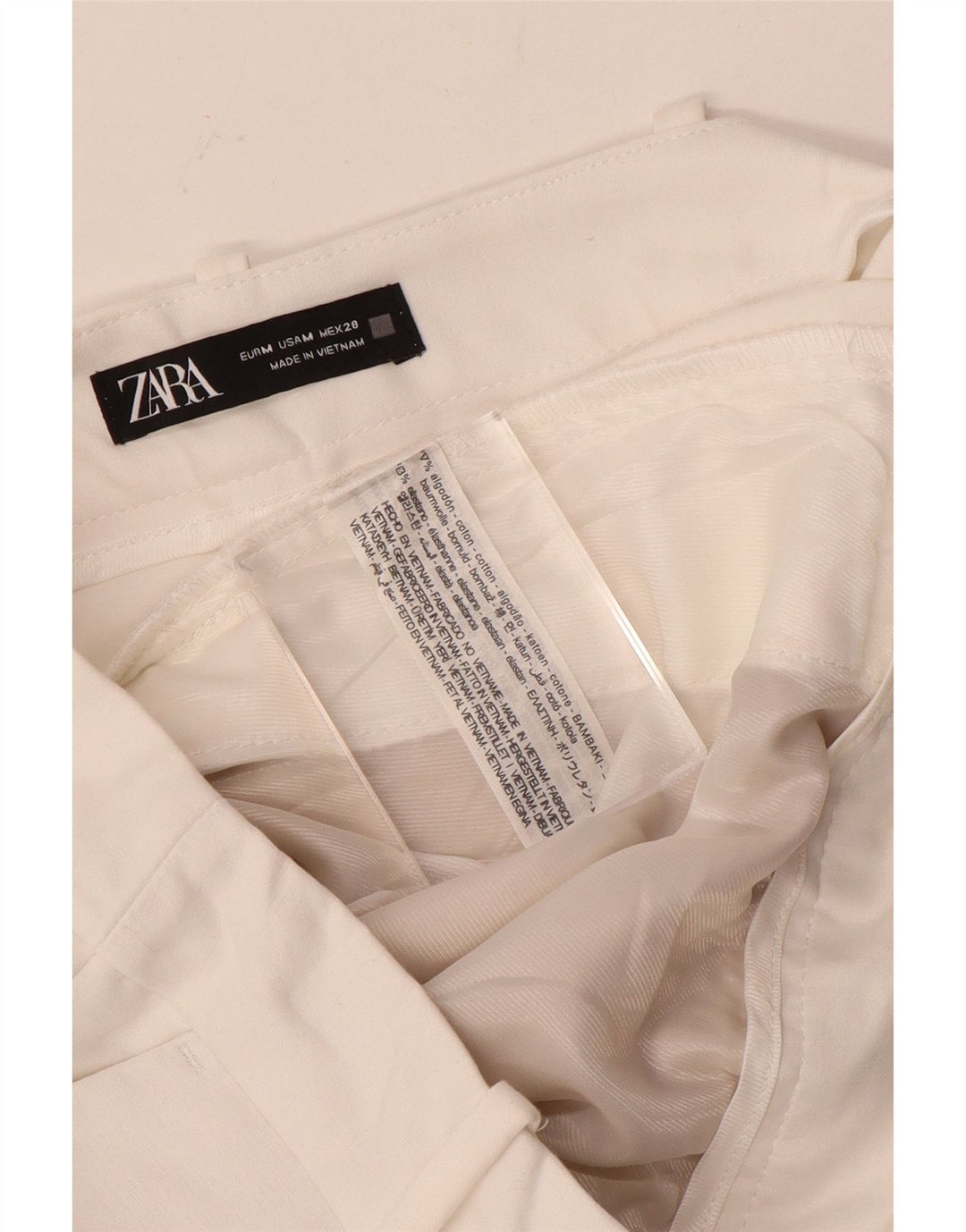 Damskie spodenki chino Zara, średnie W28, biała bawełna