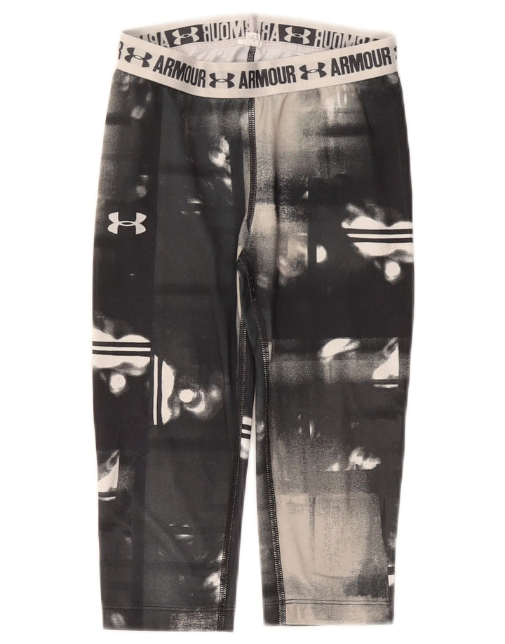 Dziewczęce legginsy Capri z grafiką UNDER ARMOUR w kolorze szarym, 7-8 lat