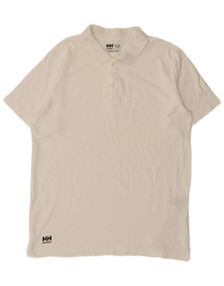 Męska koszulka polo Helly Hansen XL, biała, bawełniana