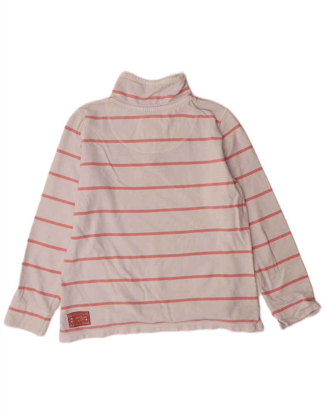 CREW CLOTHING Damska bluza z zamkiem błyskawicznym UK 12 w średnie białe paski