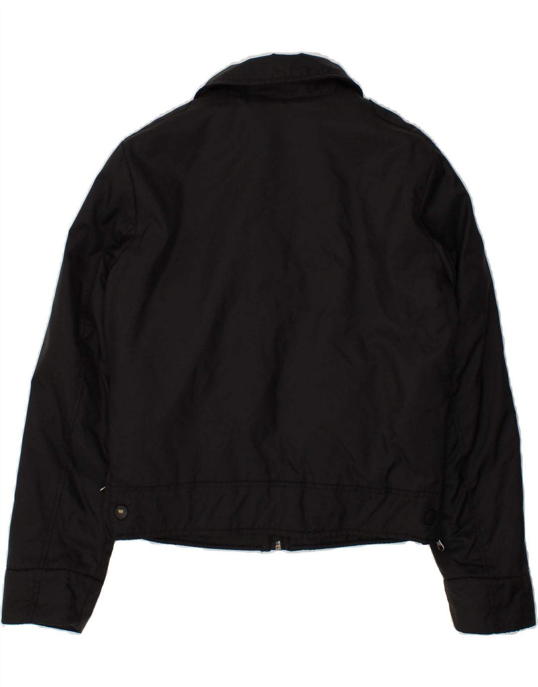 SERGIO TACCHINI Womens Bomber Jacket IT 42 Medium Black Polyester Vintage Sergio Tacchini and Second-Hand Sergio Tacchini from Messina Hembry 