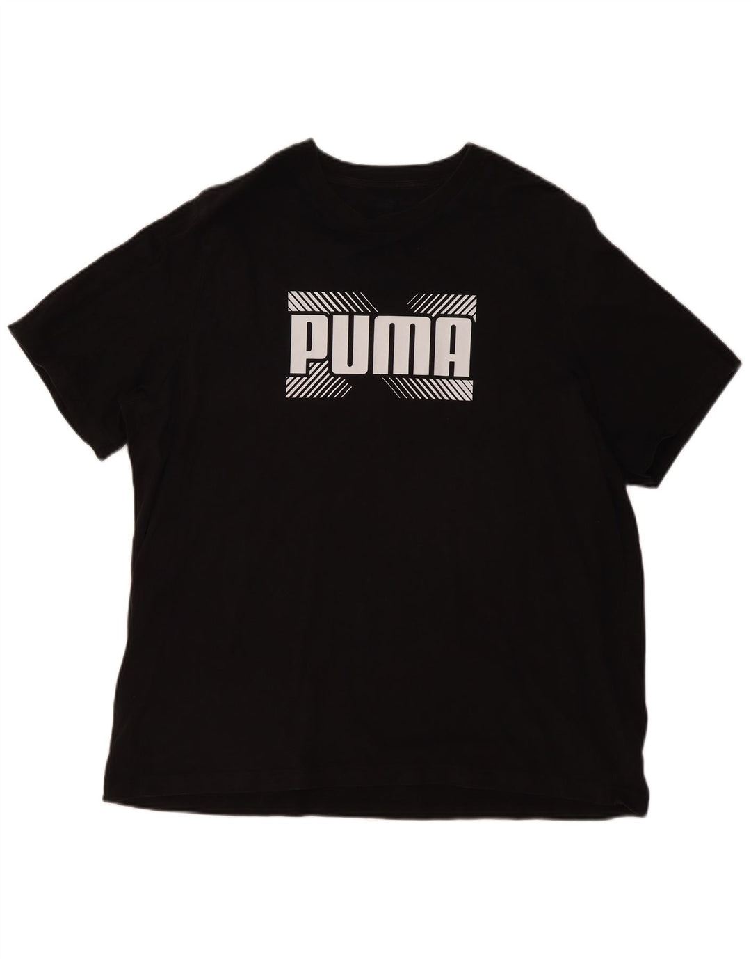 Męski T-shirt z grafiką PUMA, top 2XL, czarna bawełna