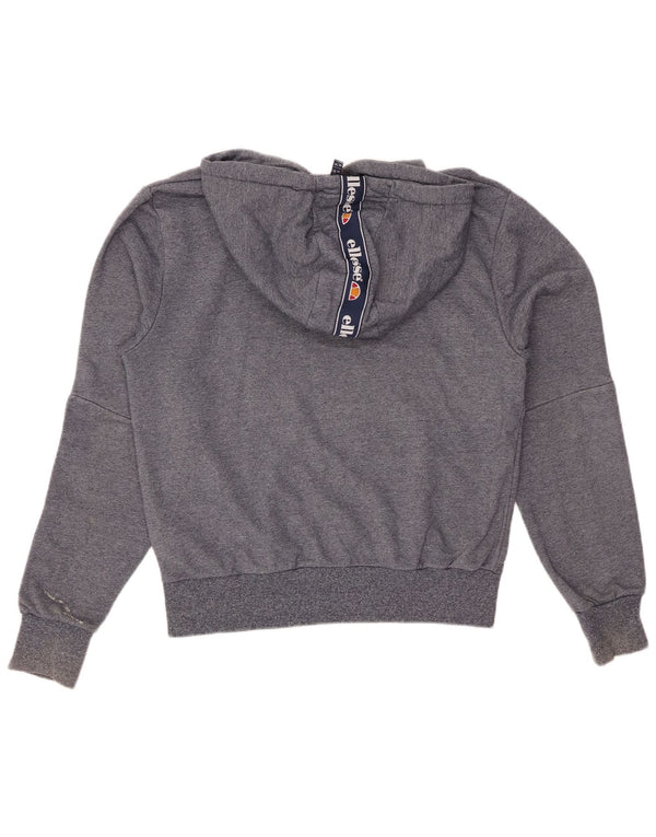 Damski sweter z kapturem ELLESSE UK 14, duży, granatowy, z blokami kolorów