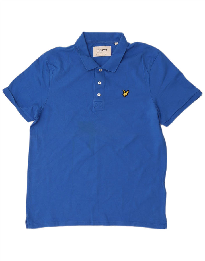 Męska koszulka polo Lyle & Scott XL, niebieska, bawełniana