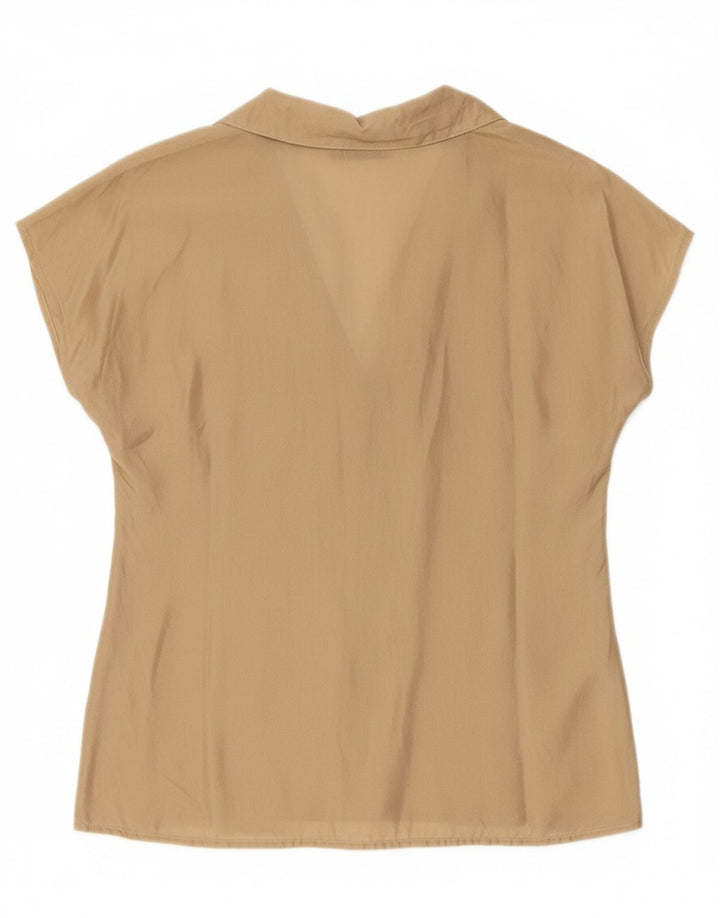 INTIMISSIMI Womens Short Sleeve Shirt UK 10 Small Beige