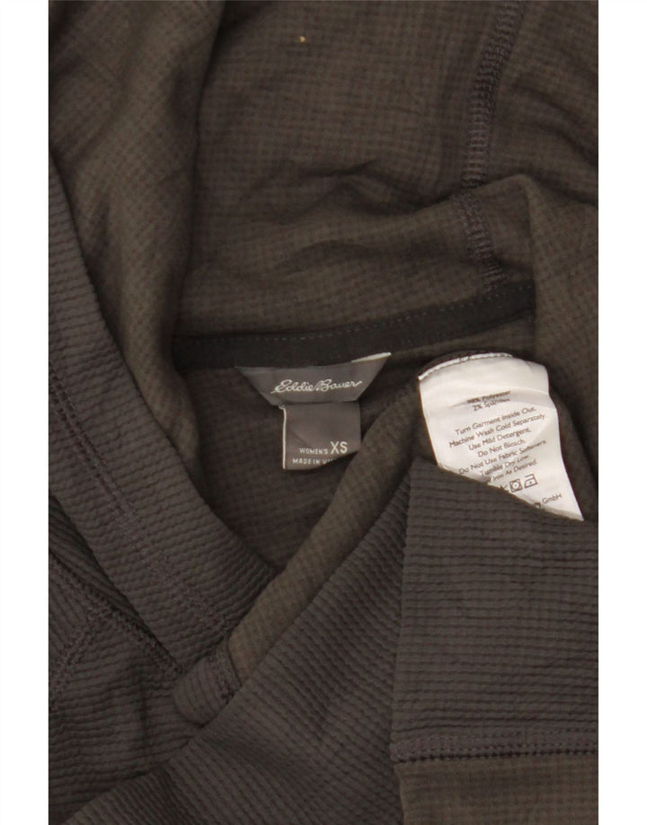 Damski top z kapturem i długim rękawem Eddie Bauer, UK 6 XS, szary poliester