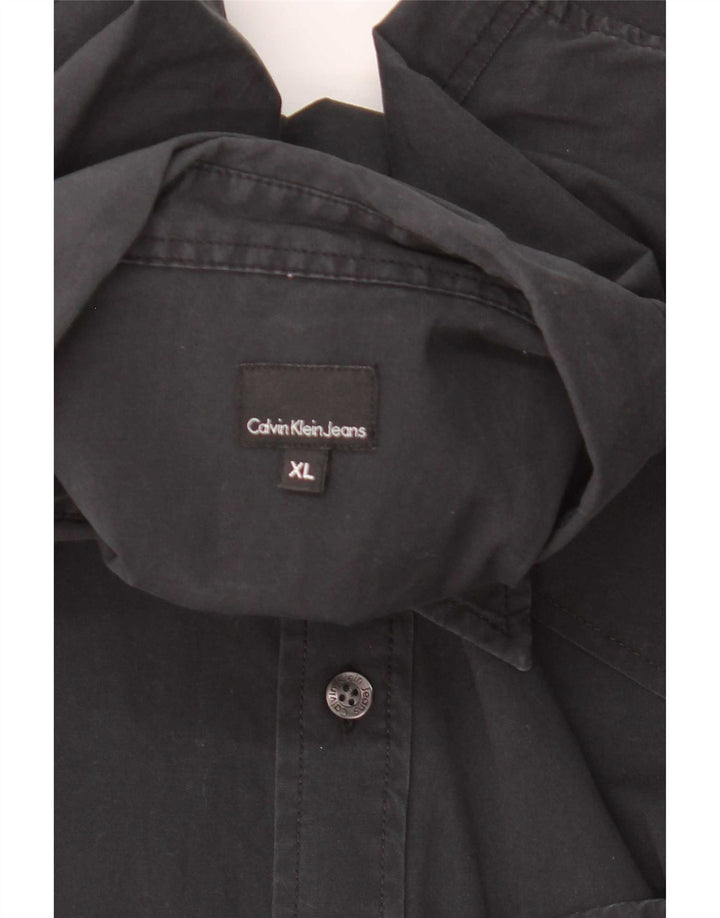 Koszula męska z krótkim rękawem Calvin Klein Jeans XL granatowa