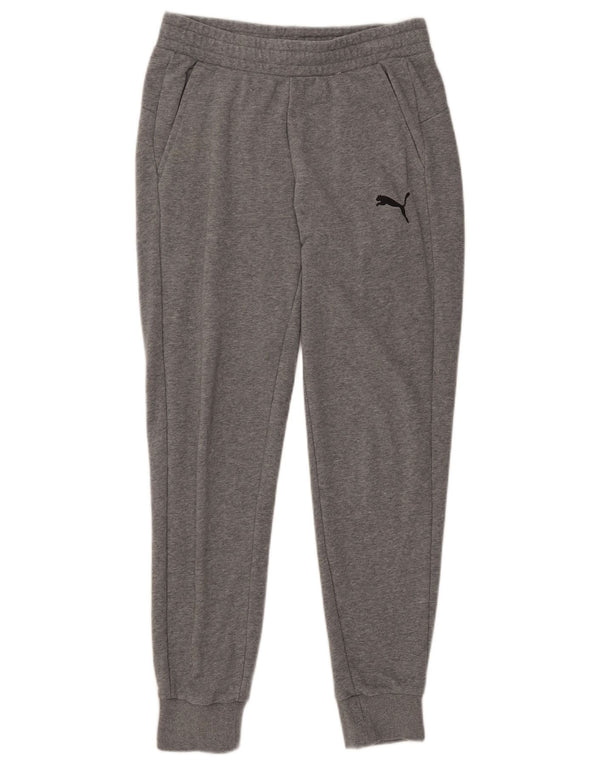 Puma Mens Tracksuit Trousers Joggers Medium Grey Flecked Cotton