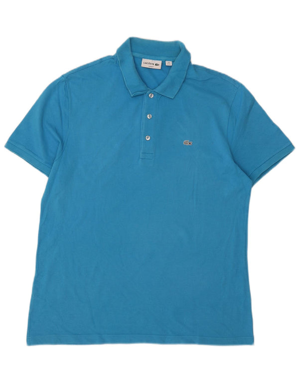 Męska koszulka polo Lacoste Slim Fit, rozmiar 6, XL, niebieska, bawełniana