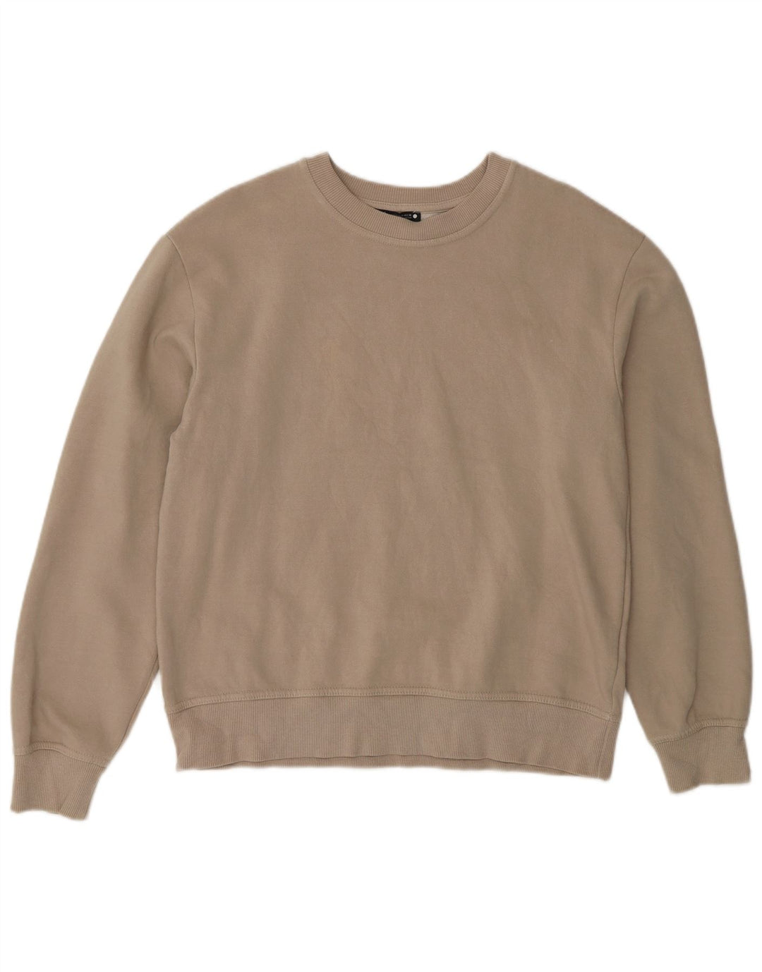 Damski sweter oversize Zara UK 10 Small, beżowy, bawełniany
