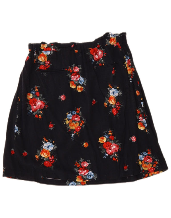Damska spódnica w kształcie litery A Oasis UK 8 Small W26 Granatowa w kwiaty wiskoza