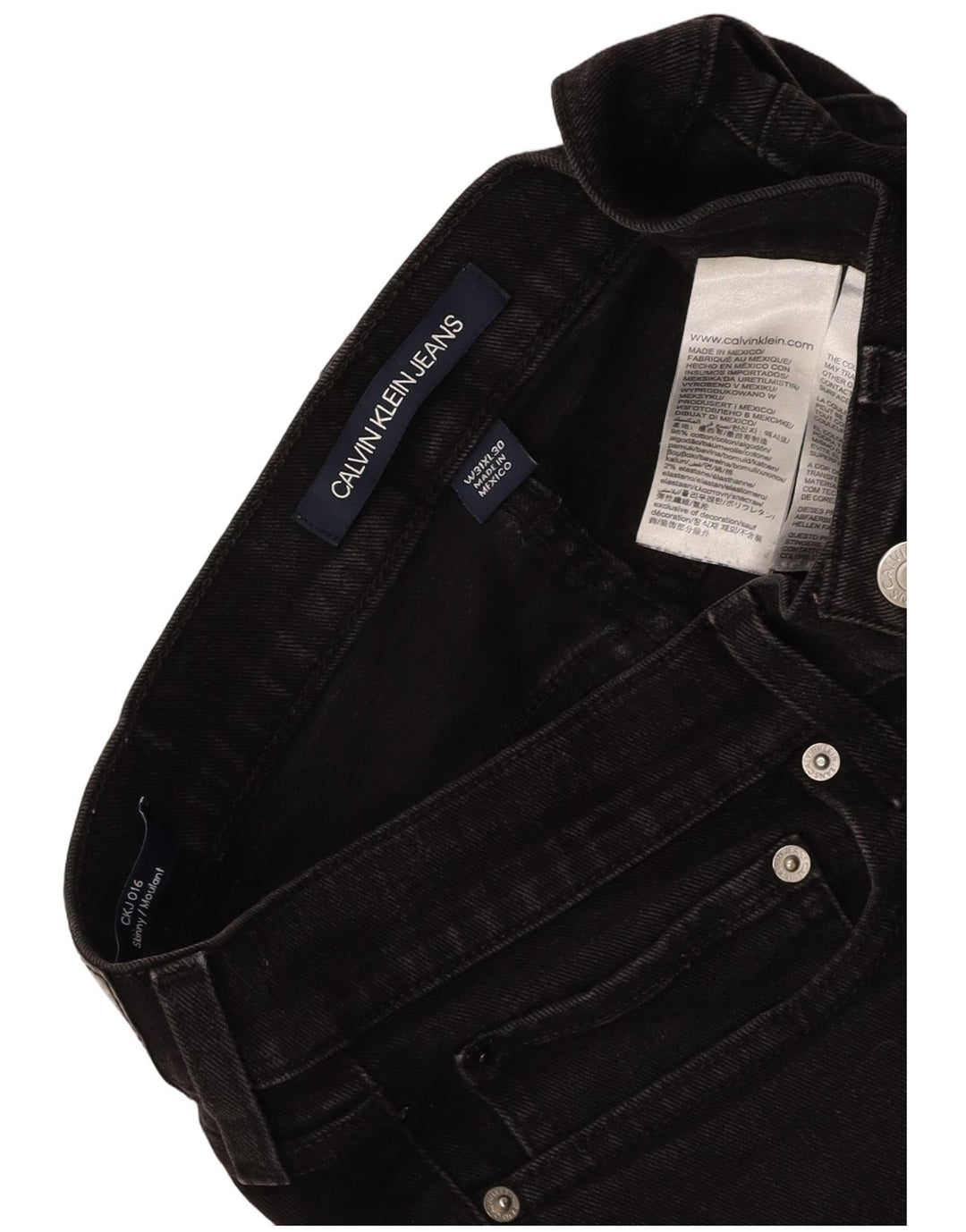 Męskie dżinsy rurki CALVIN KLEIN Moulante W31 L30 Szara bawełna