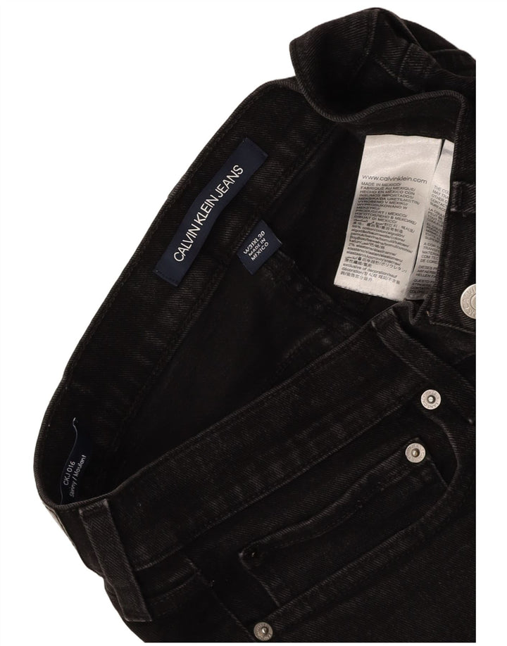 Męskie dżinsy rurki CALVIN KLEIN Moulante W31 L30 Szara bawełna