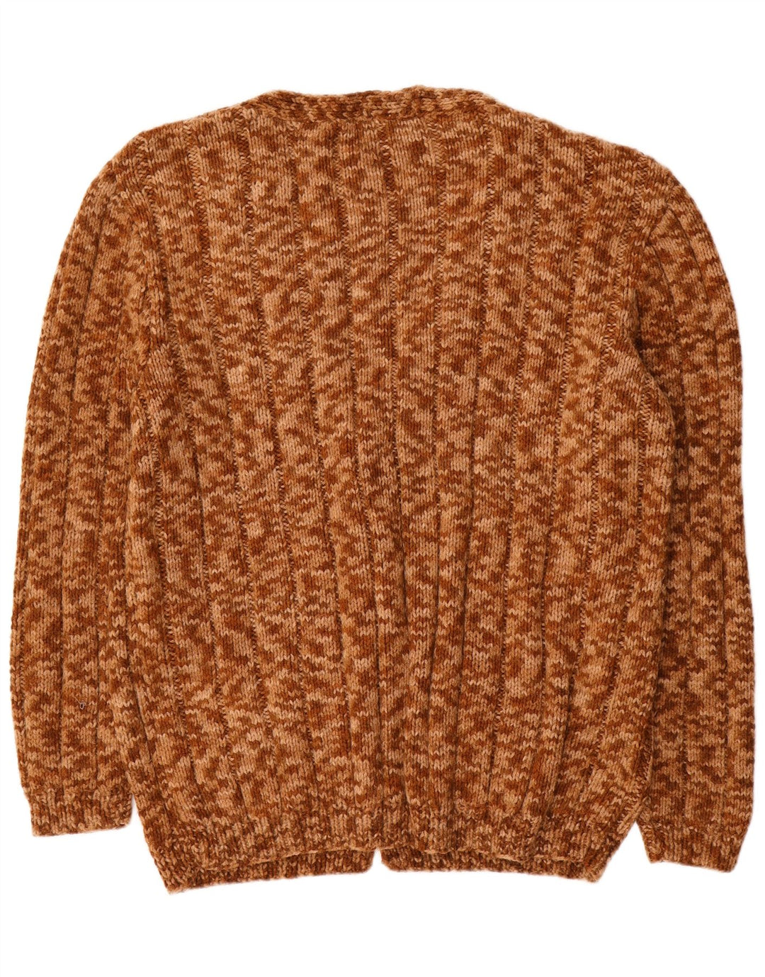 Vintage męski sweter rozpinany XL, brązowy, nakrapiany
