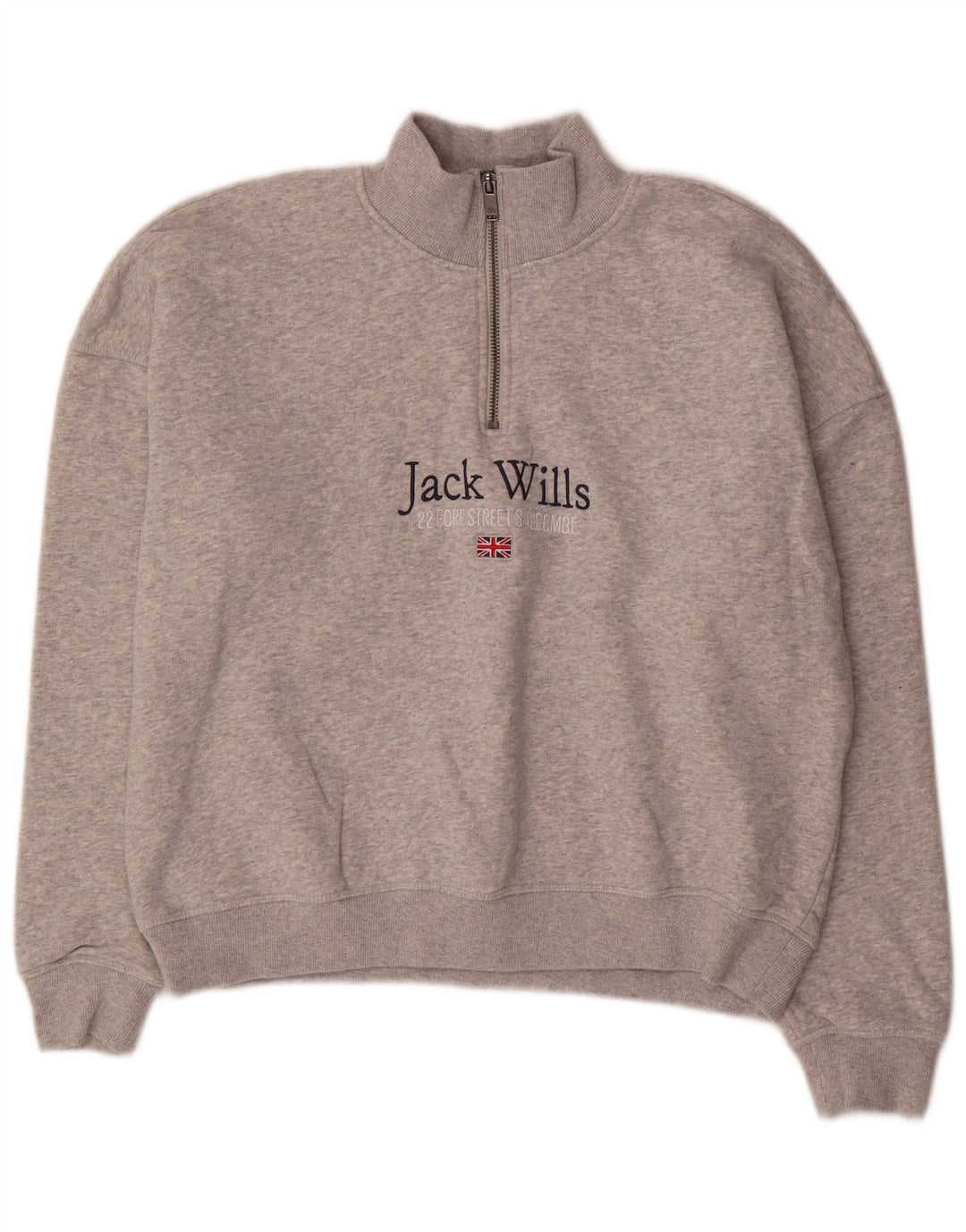 Damska bluza oversize z grafiką Jack Wills, UK 10, mała szara