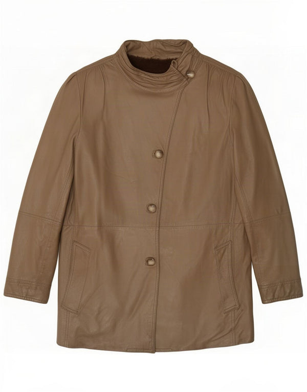 Vintage damska kurtka shearling UK 14 Medium Khaki