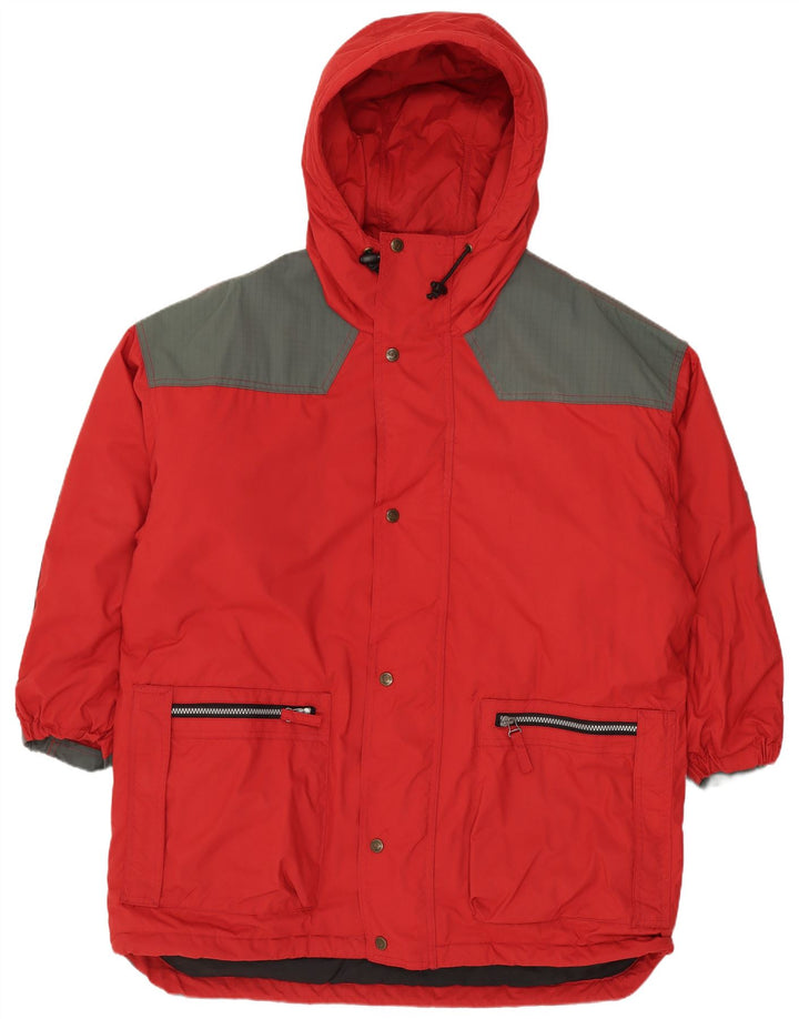 Męska kurtka narciarska z kapturem Fjall Raven UK 38 Nylon w kolorze średnio czerwonym
