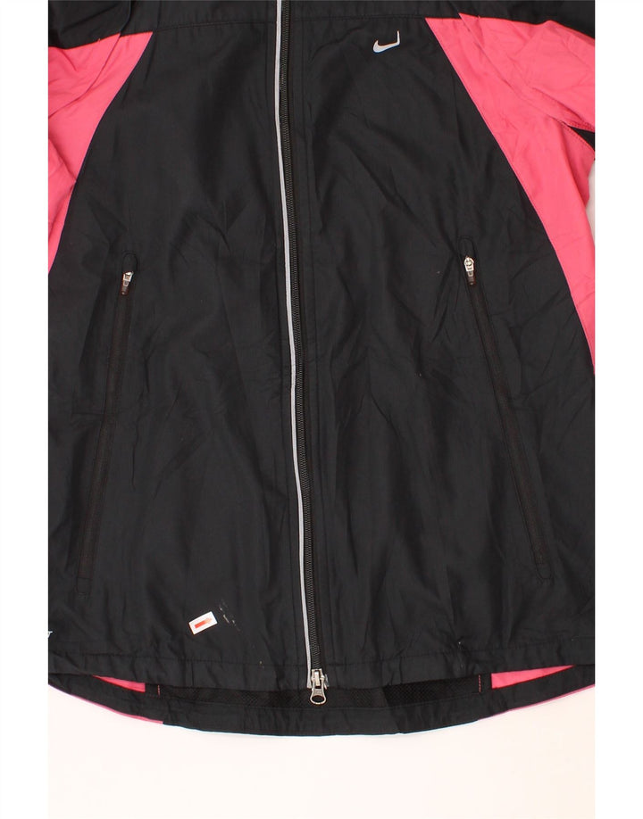 NIKE Womens Storm-Fit Rain Jacket UK 12 Medium Black Colourblock Polyester Vintage Nike and Second-Hand Nike from Messina Hembry 