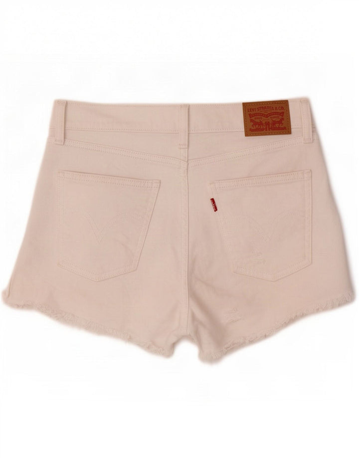 Damskie spodenki jeansowe Levi's W28 Średniobiała bawełna