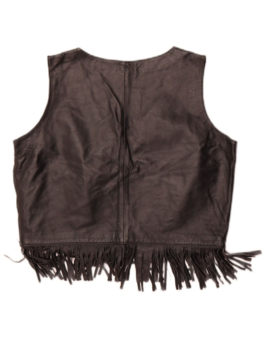 Damski krótki top WOODPECKER z kolekcji casual, EU 42, średnia czarna skóra