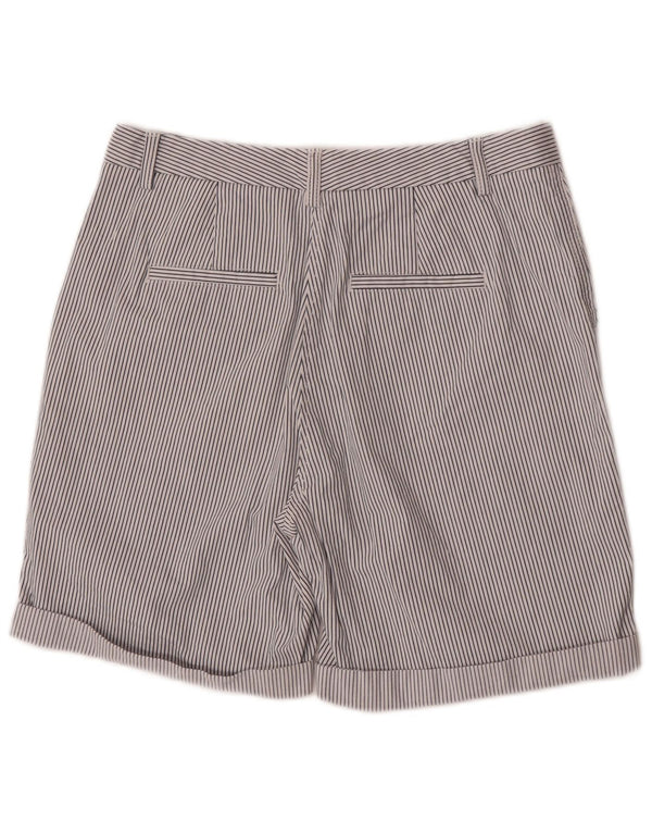 Marks & Spencer Damskie spodenki Chino UK 10 Small W28 Białe prążki, bawełniane