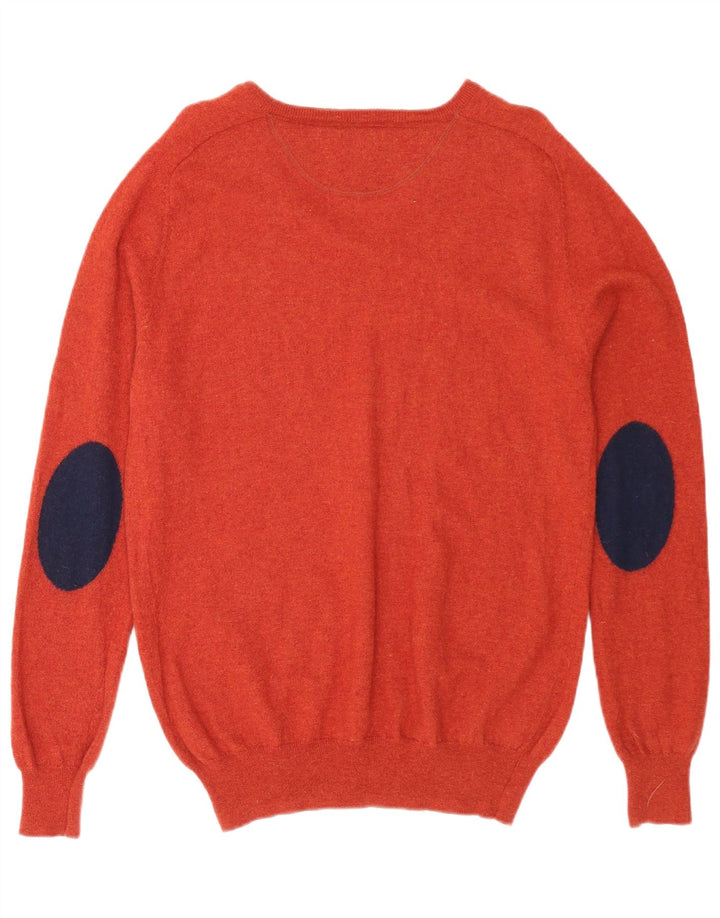 SCOTCH & SODA Mens V-Neck Jumper Sweater XL Red Lambswool
