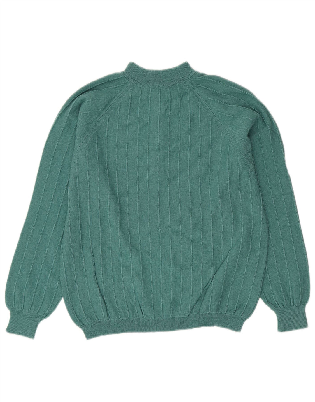 Damski sweter zapinany na guziki w stylu vintage, UK 14, średni zielony
