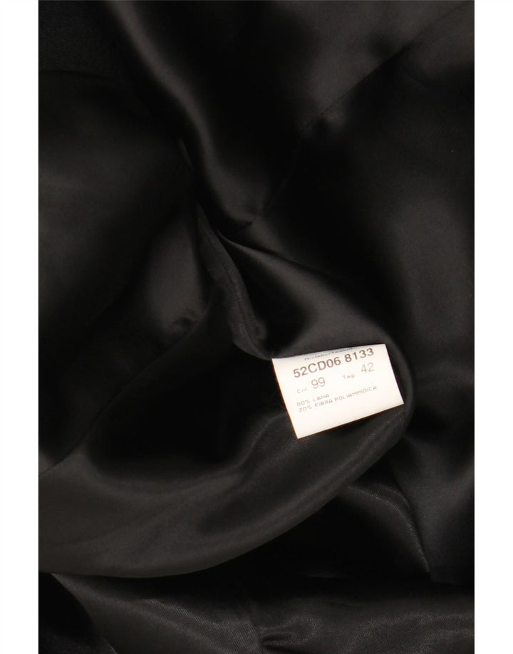 XETRA Womens Overcoat IT 42 Medium Black Wool Vintage XETRA and Second-Hand XETRA from Messina Hembry 