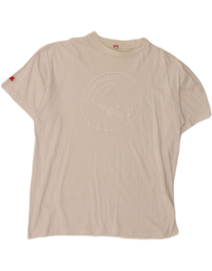 Męski T-shirt z grafiką SLAM Top 2XL Biały