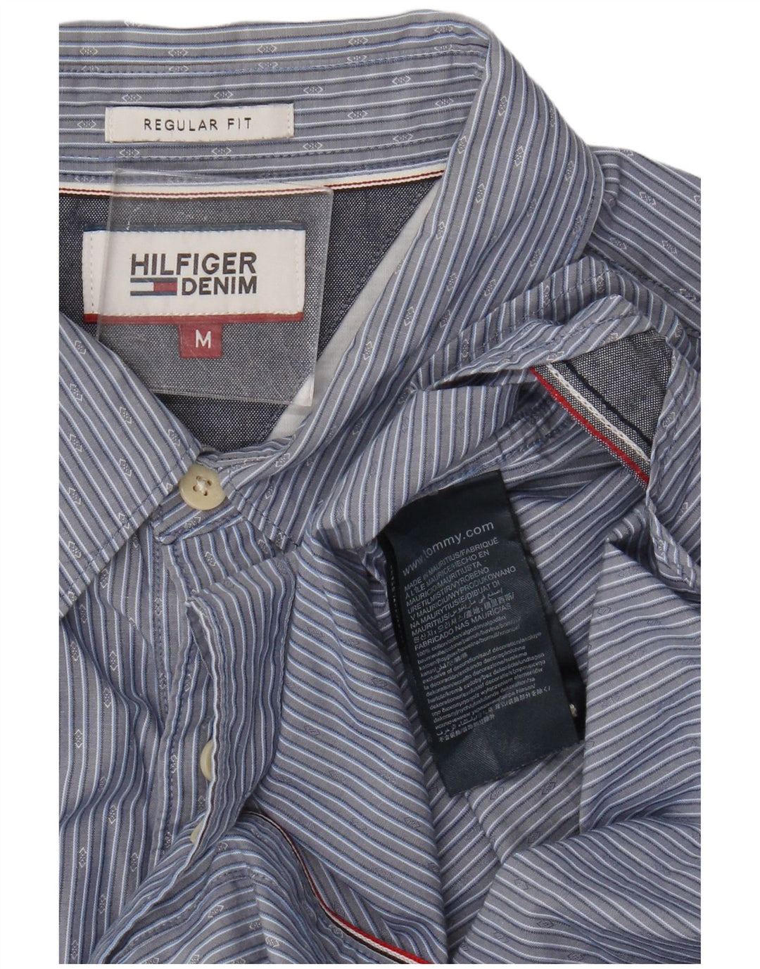 Koszula męska Tommy Hilfiger o regularnym kroju, bawełniana w średnie niebieskie paski