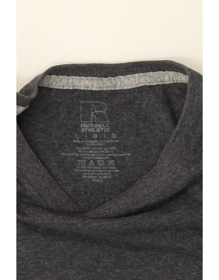 RUSSELL ATHLETIC Mens T-Shirt Top Large Grey Cotton Vintage Russell Athletic and Second-Hand Russell Athletic from Messina Hembry 