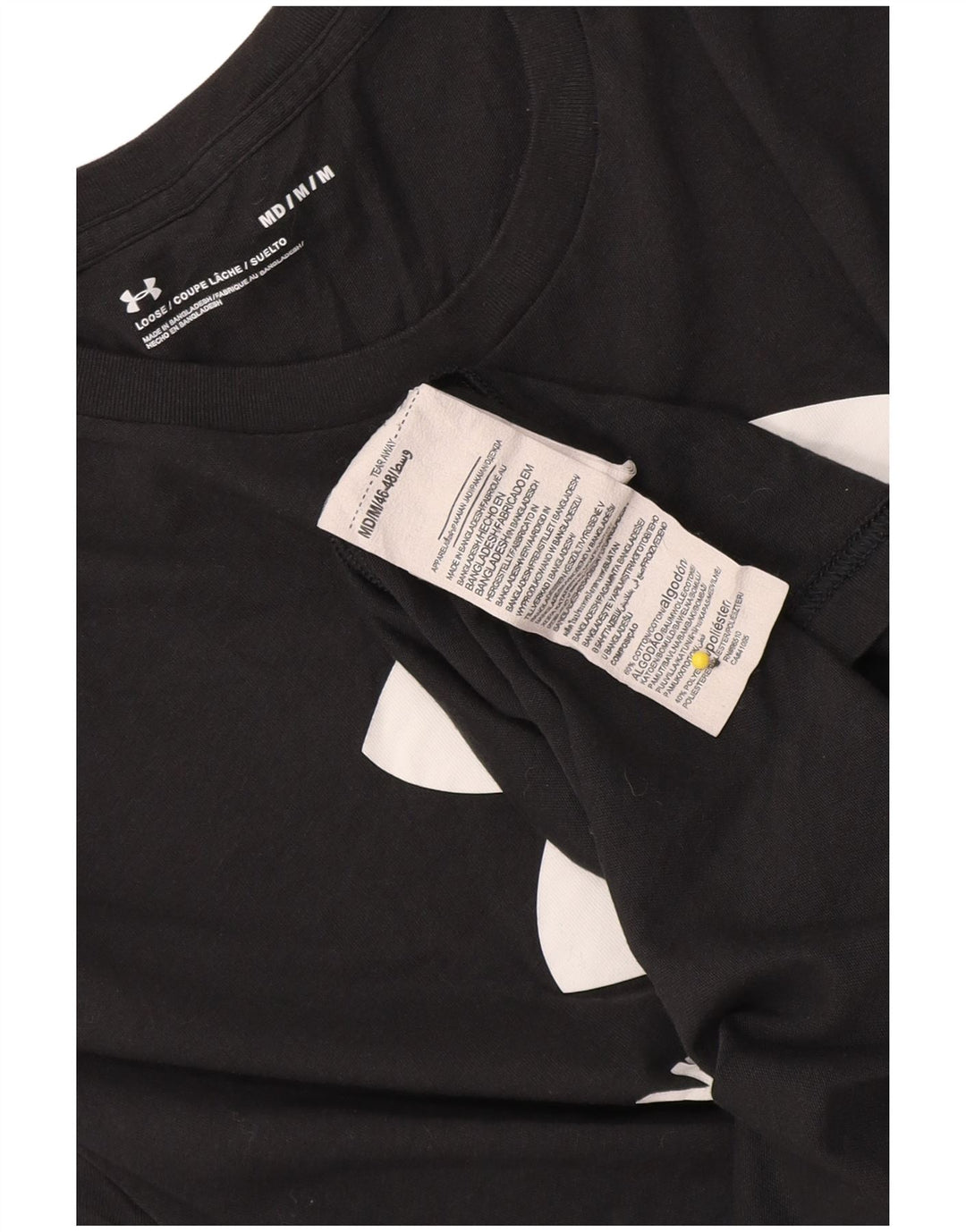 Męska koszulka z grafiką Under Armour, średnia czarna, bawełniana
