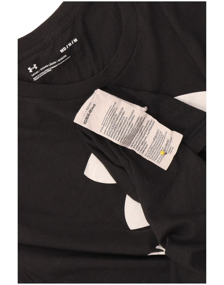 Męska koszulka z grafiką Under Armour, średnia czarna, bawełniana