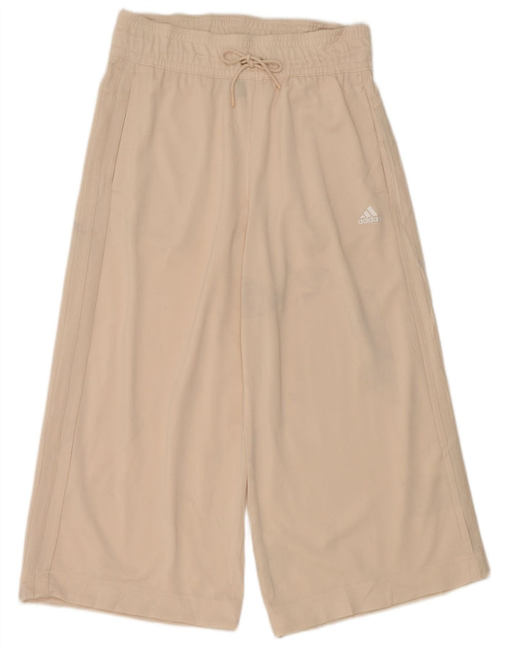 Damskie spodnie dresowe Adidas Capri UK 8/10 Mały beżowy poliester