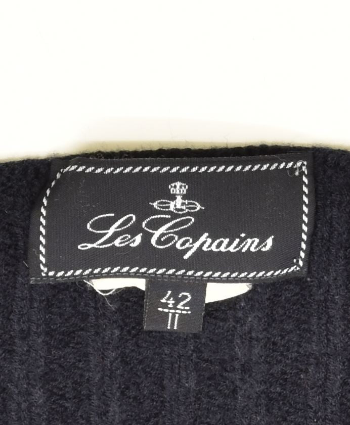 Damski sweter z okrągłym dekoltem LES COPAINS IT 42 Średni granatowy Vintage