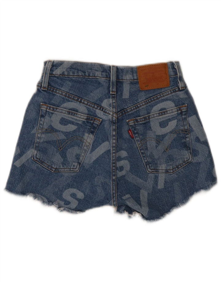 Damskie spodenki jeansowe Levi's Graphic W23 2XS Niebieskie, bawełniane