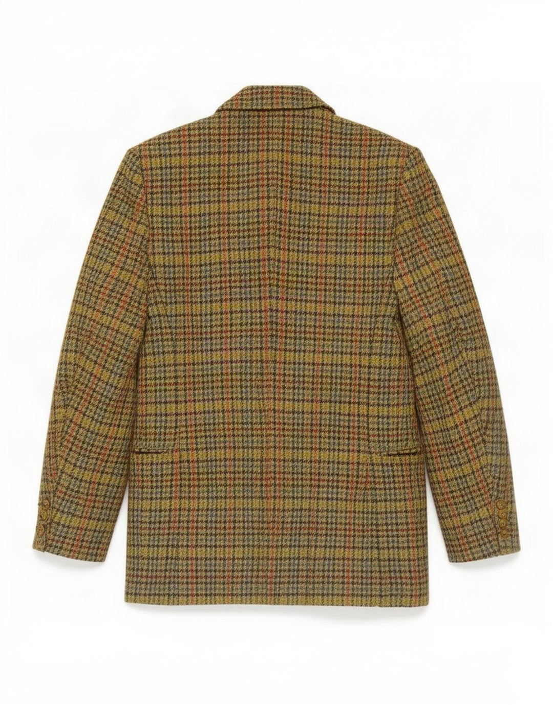 Vintage damska marynarka zapinana na 3 guziki UK 10 Small Green Houndstooth Classic