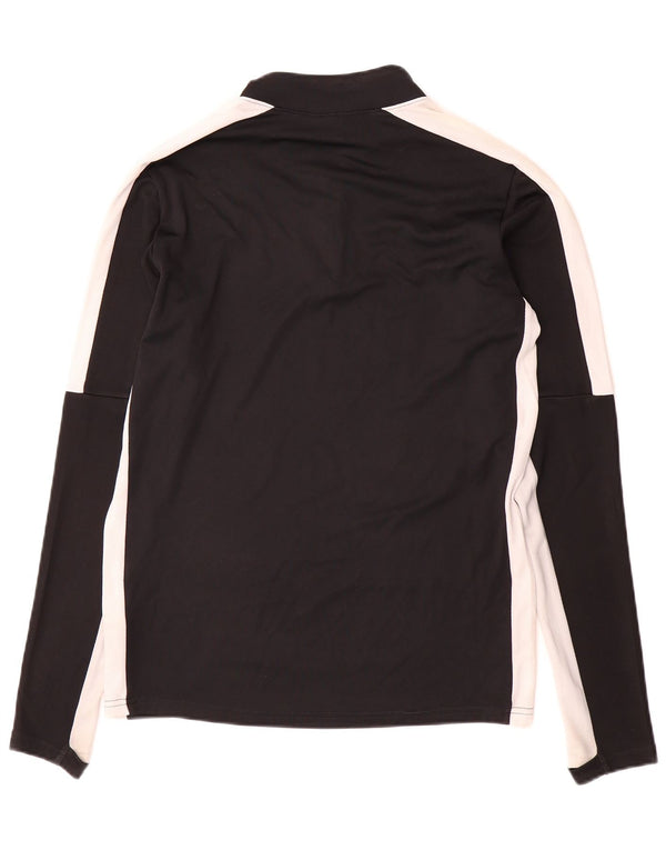 Męska koszulka Nike Dri Fit z zamkiem błyskawicznym i długim rękawem, mała, czarna, z blokami kolorów