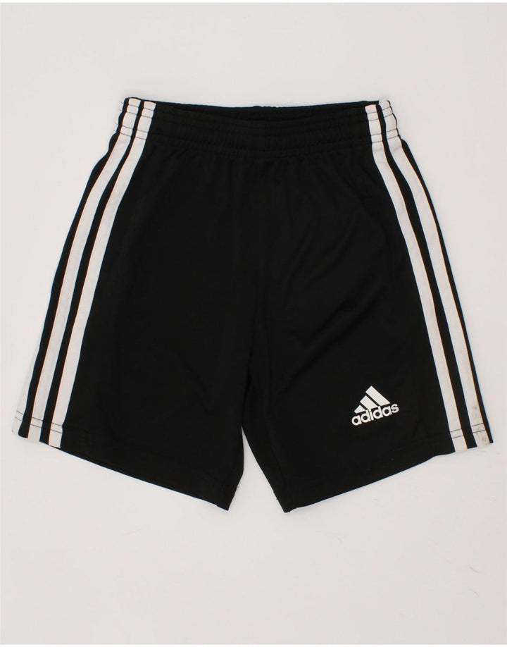 ADIDAS Boys Aeroready Sport Shorts 7-8 Years Black Polyester Vintage Adidas and Second-Hand Adidas from Messina Hembry 