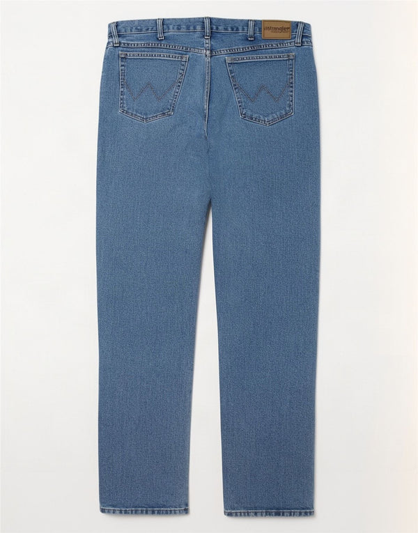 Wrangler Męskie proste dżinsy W36 L36 Niebieskie bawełniane