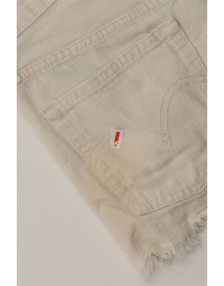 Damskie spodenki jeansowe Levi's w trudnej sytuacji W25 XS, biała bawełna