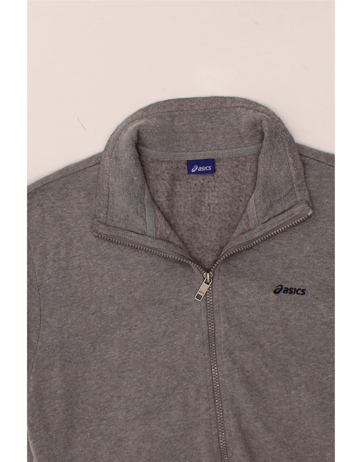 ASICS Mens Tracksuit Top Jacket Medium Grey Cotton Vintage Asics and Second-Hand Asics from Messina Hembry 