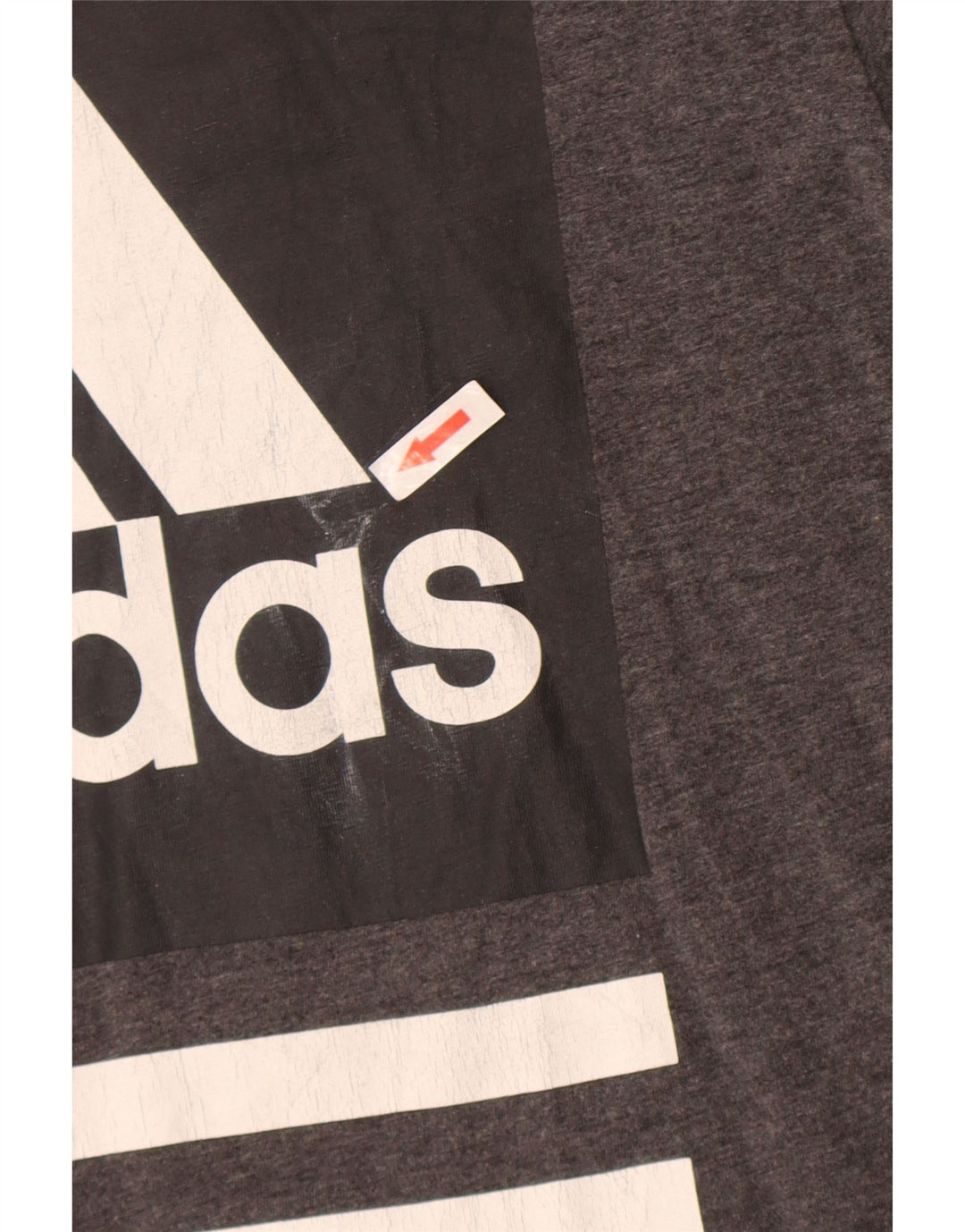 Męska koszulka z grafiką Adidas, średnia, szara, nakrapiana bawełna