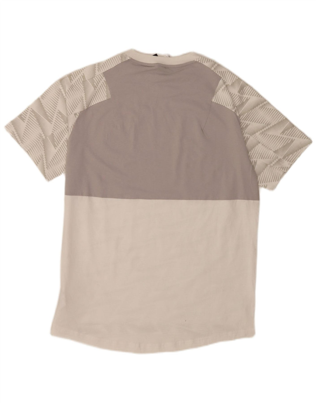 Adidas Męski T-Shirt Top Średniej Białej Geometrycznej Bawełny
