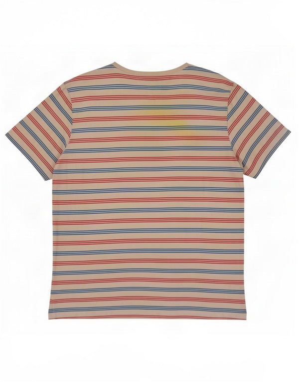 Crew Clothing Męski t-shirt z dużą, wielobarwną bawełną w paski