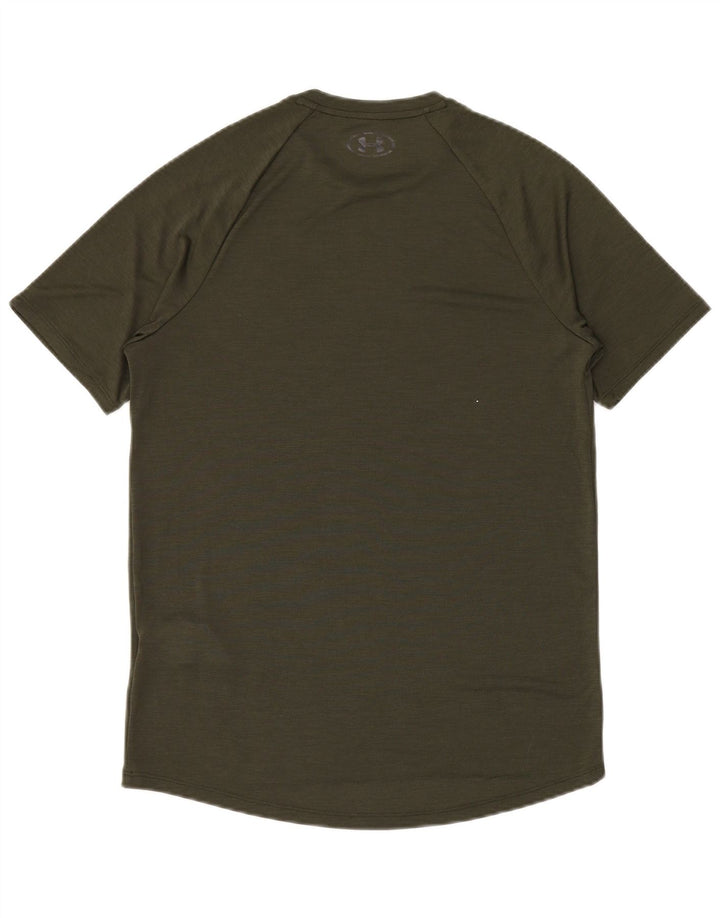 Under Armour Męski T-shirt Top, mały, khaki, poliester