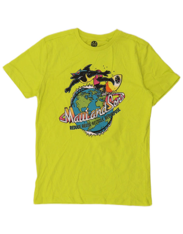 Chłopięcy T-shirt z grafiką Maui and Sons, 13-14 lat, zielona bawełna